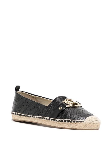 espadrille michael kors cuir noir et or|Espadrilles de marque pour femmes .